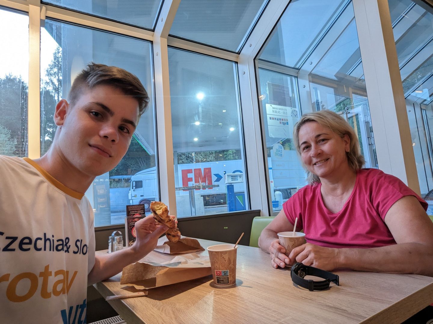 Poslední fotka s mamkou