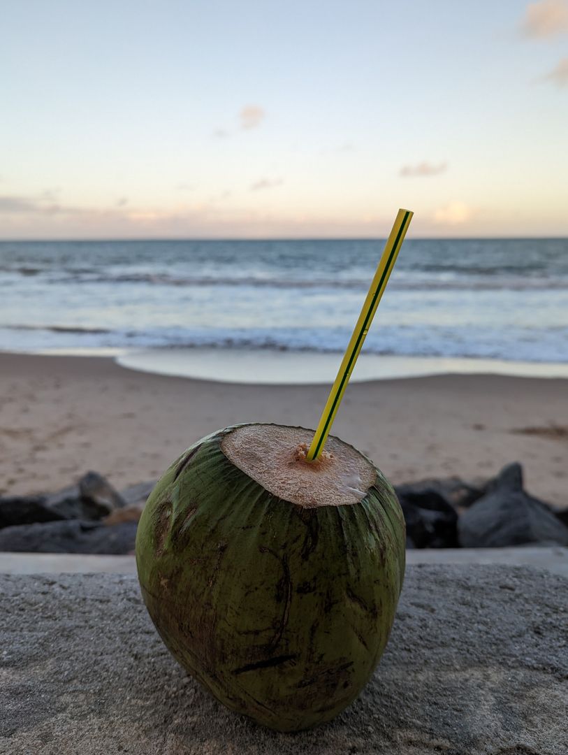 Agua de coco - samozřejmě u moře